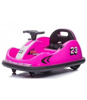 AUTO CHOQUE CON GIRO 360º, 2 MOTORES DE 12V, ROSA-PINK Y CON MANDO RC PARENTAL - LE9566